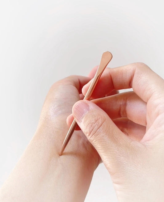 YUANWELLNESS: Handmade Small Copper Teishin, Ear, Facial Acupuncture Tool, Self-care Toolool, Self-care Tool