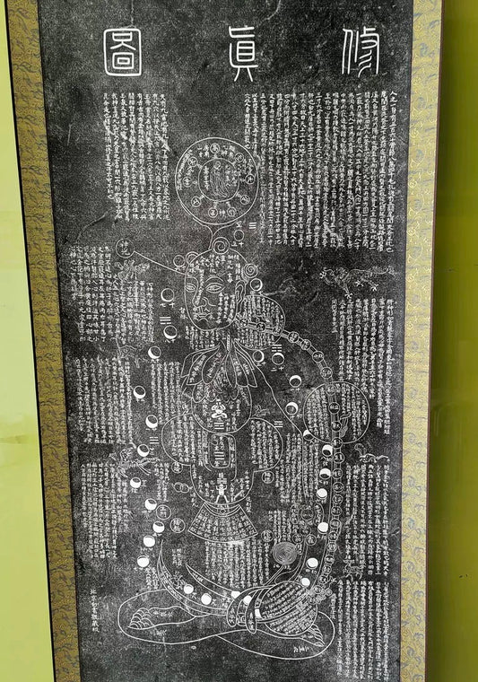 YUANWELLNESS: Xiuzhen Tu, Taoist “Cultivation of Truth Diagram", Traditional Chinese Medicine, Original Edition Rubbing by hand - YUAN WELLNESS
