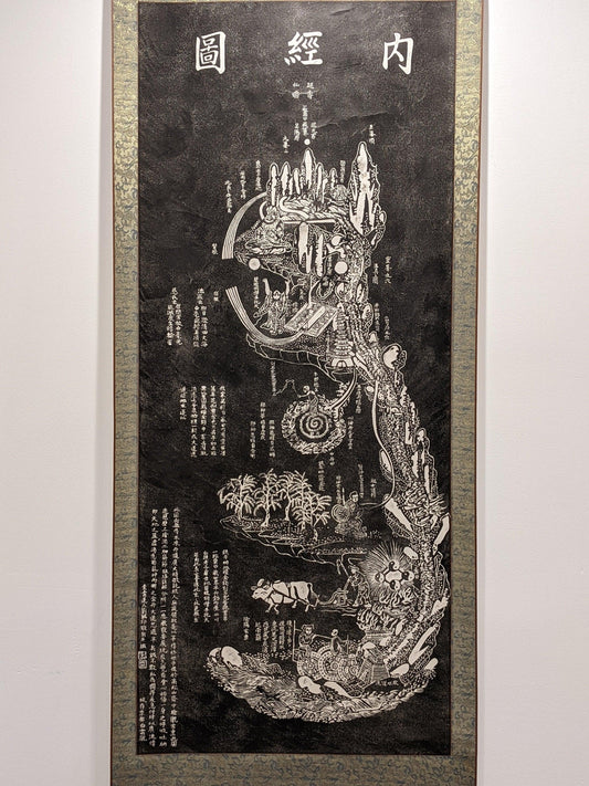 YUANWELLNESS: Xiuzhen Tu, Taoist “Cultivation of Truth Diagram", Traditional Chinese Medicine, Original Edition Rubbing by hand - YUAN WELLNESS