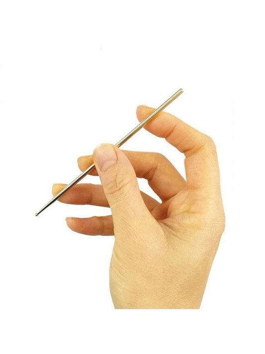 YUANWELLNESS: Auricular Acupuncture, Brass Teishin, Tool, Stick, Needle Probe, for Acupuncture, Massage, Acupressure, Auricular - YUAN WELLNESS