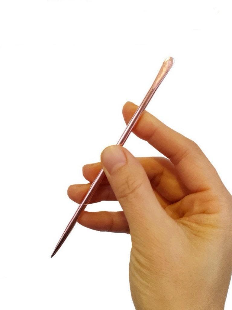 YUANWELLNESS: Handmade Copper Teishin, Ear Acupuncture Probe, Stick, Probe, auricular acupuncture tool - YUAN WELLNESS