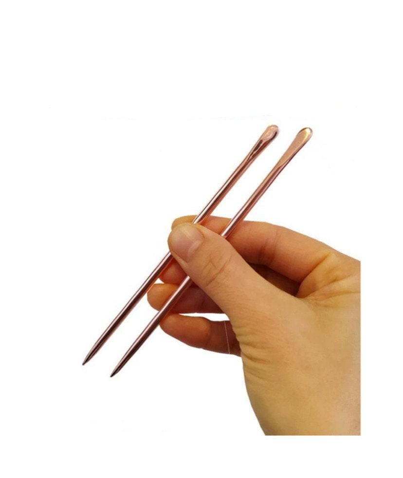 YUANWELLNESS: Handmade Copper Teishin, Ear Acupuncture Probe, Stick, Probe, auricular acupuncture tool - YUAN WELLNESS