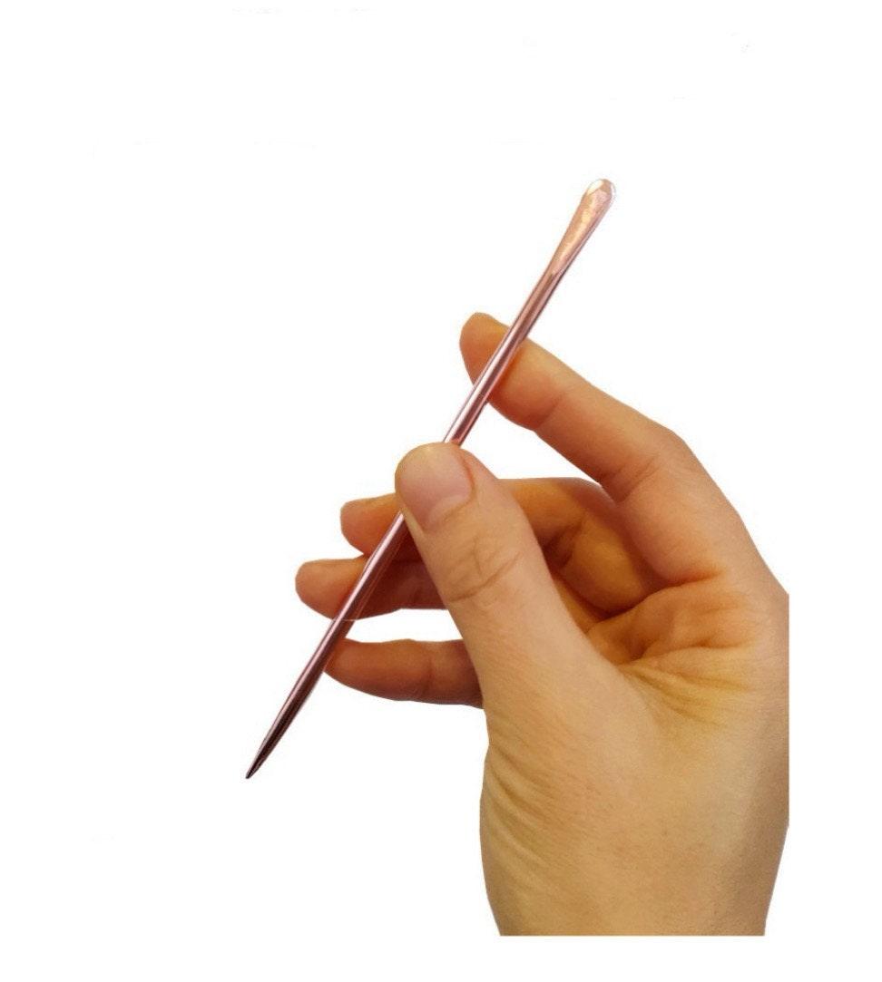 YUANWELLNESS: Handmade Copper Teishin, Ear Acupuncture Probe, Stick, Probe, auricular acupuncture tool - YUAN WELLNESS