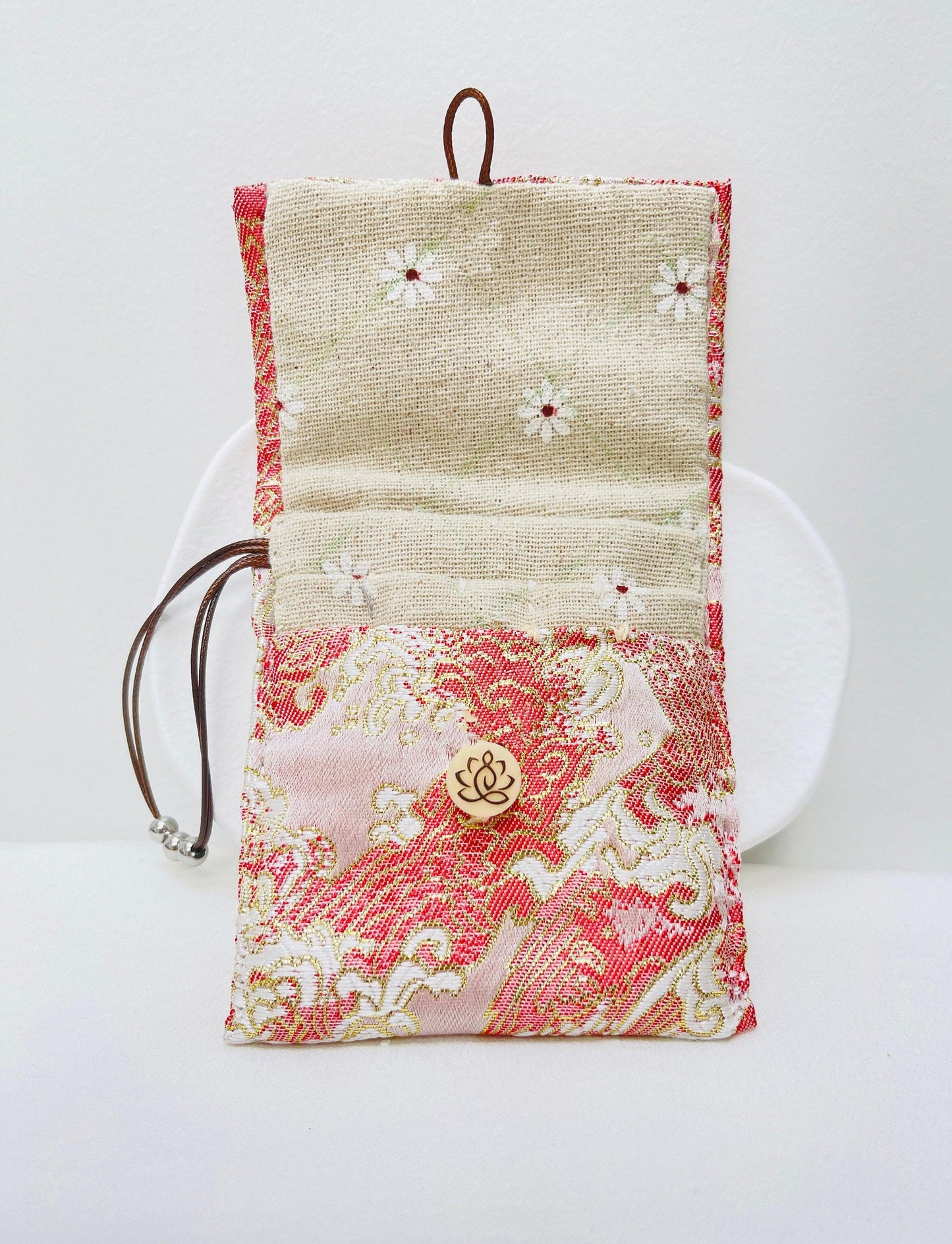 YUANWELLNESS: Handmade Acupuncture Teishin Case, Japanese Great Wave, Blue, Teishin Holder - YUAN WELLNESS