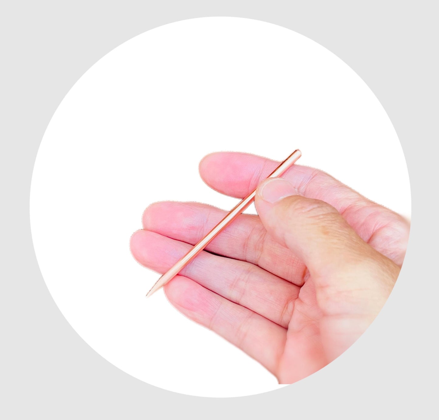 YUANWELLNESS: Handmade Small Copper Teishin/ Dashin for Acupuncture - Precision and Convenient Tool for Auricular and Body Points - YUAN WELLNESS
