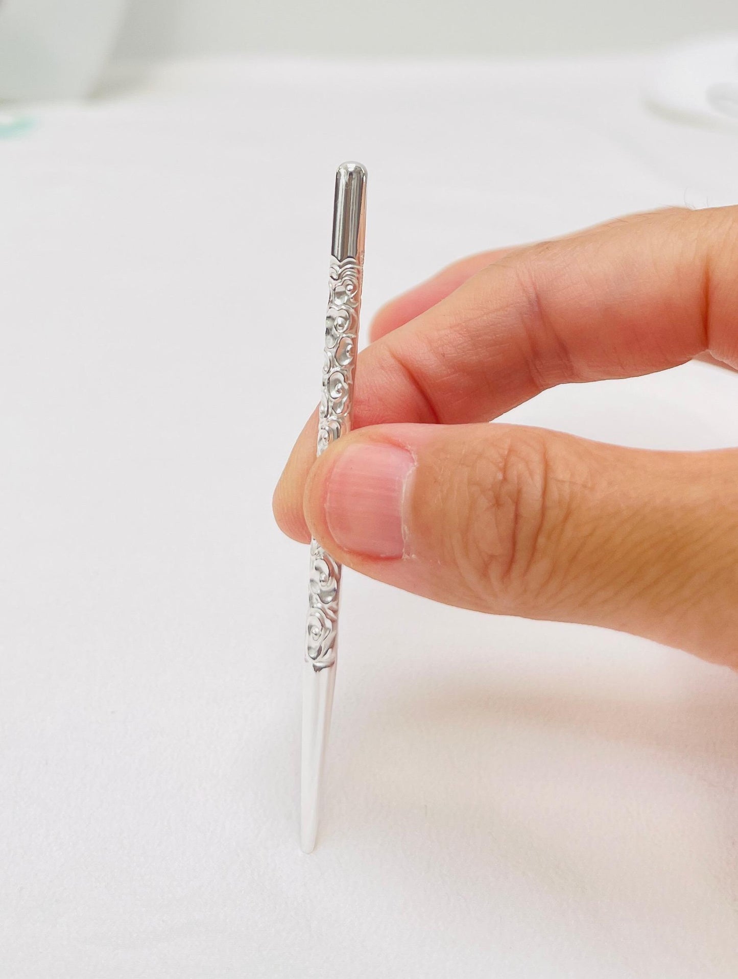 YUANWELLNESS: Handmade Pure Silver Teishin, Tool, Stick, Needle for Acupuncture, Massage, Acupressure - YUAN WELLNESS