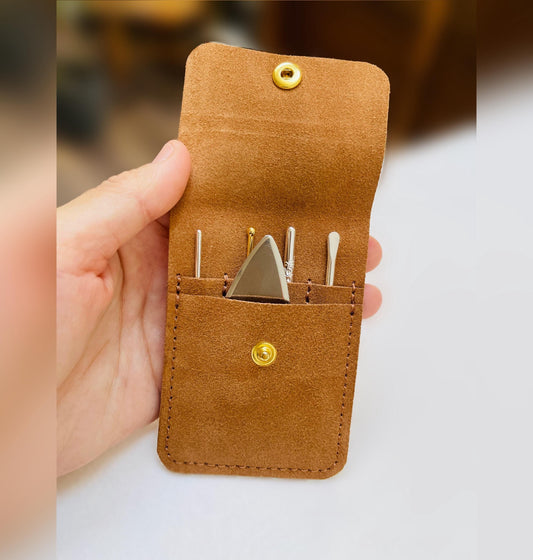 YUANWELLNESS: Handcrafted Leather Teishin Holder, Portable and Convenient, for Acupuncture - YUAN WELLNESS
