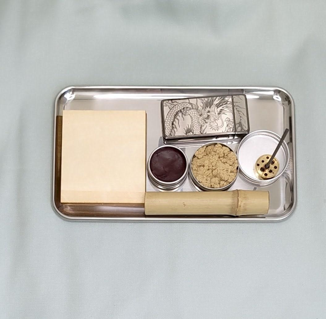 YUANWELLNESS: All-in-one Moxa Bamboo Box Kit for Moxa, acupuncture, massage, aromatherapy - YUAN WELLNESS