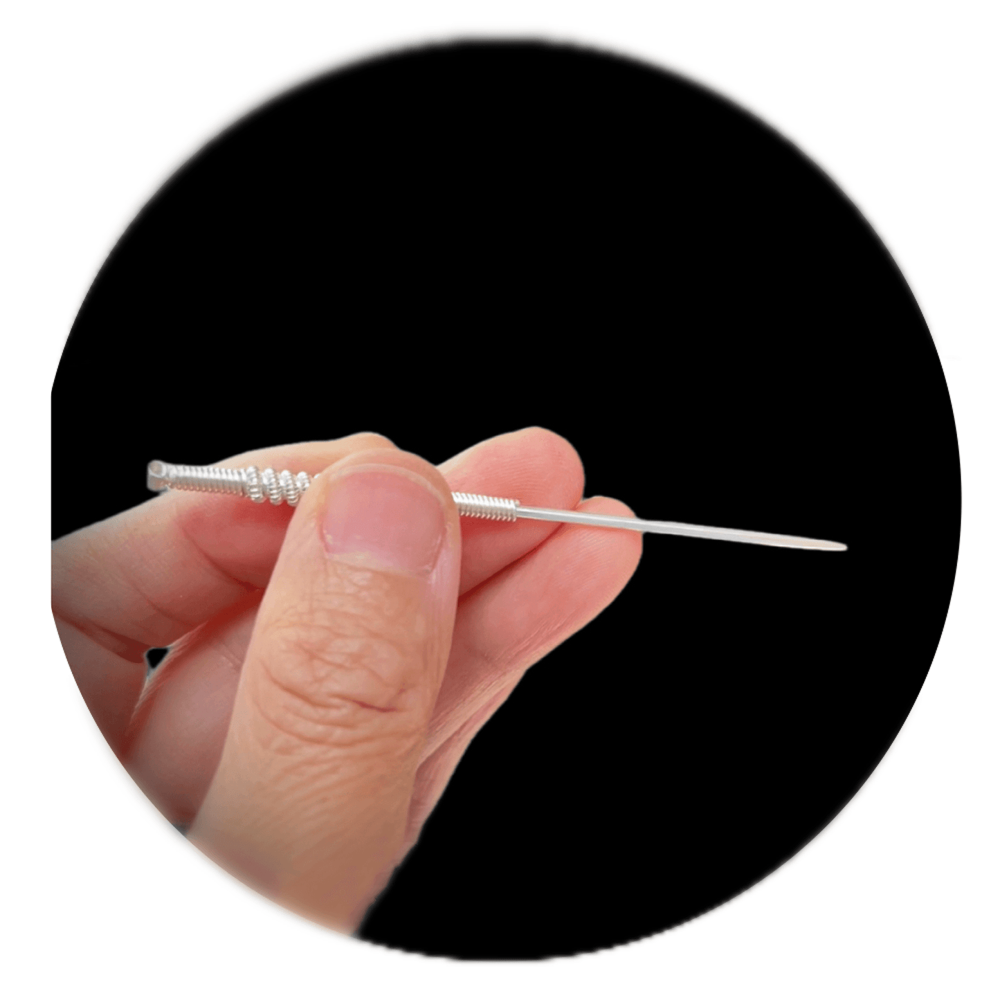 YUANWELLNESS: Handmade Pure Silver Contact Needle, Teishin, Tool, for Acupuncture, Massage, Acupressure - YUAN WELLNESS 