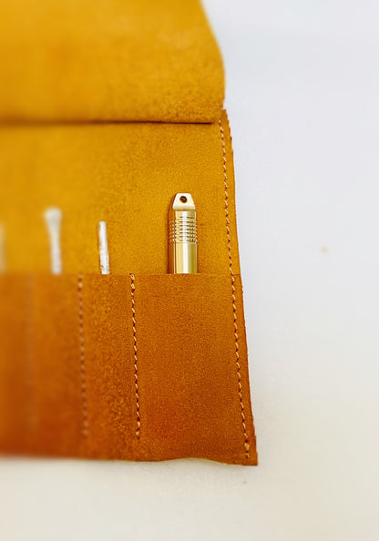 YUANWELLNESS: Handcrafted Leather Acupuncture Needle Carrying Case, Portable and Convenient - YUAN WELLNESS 