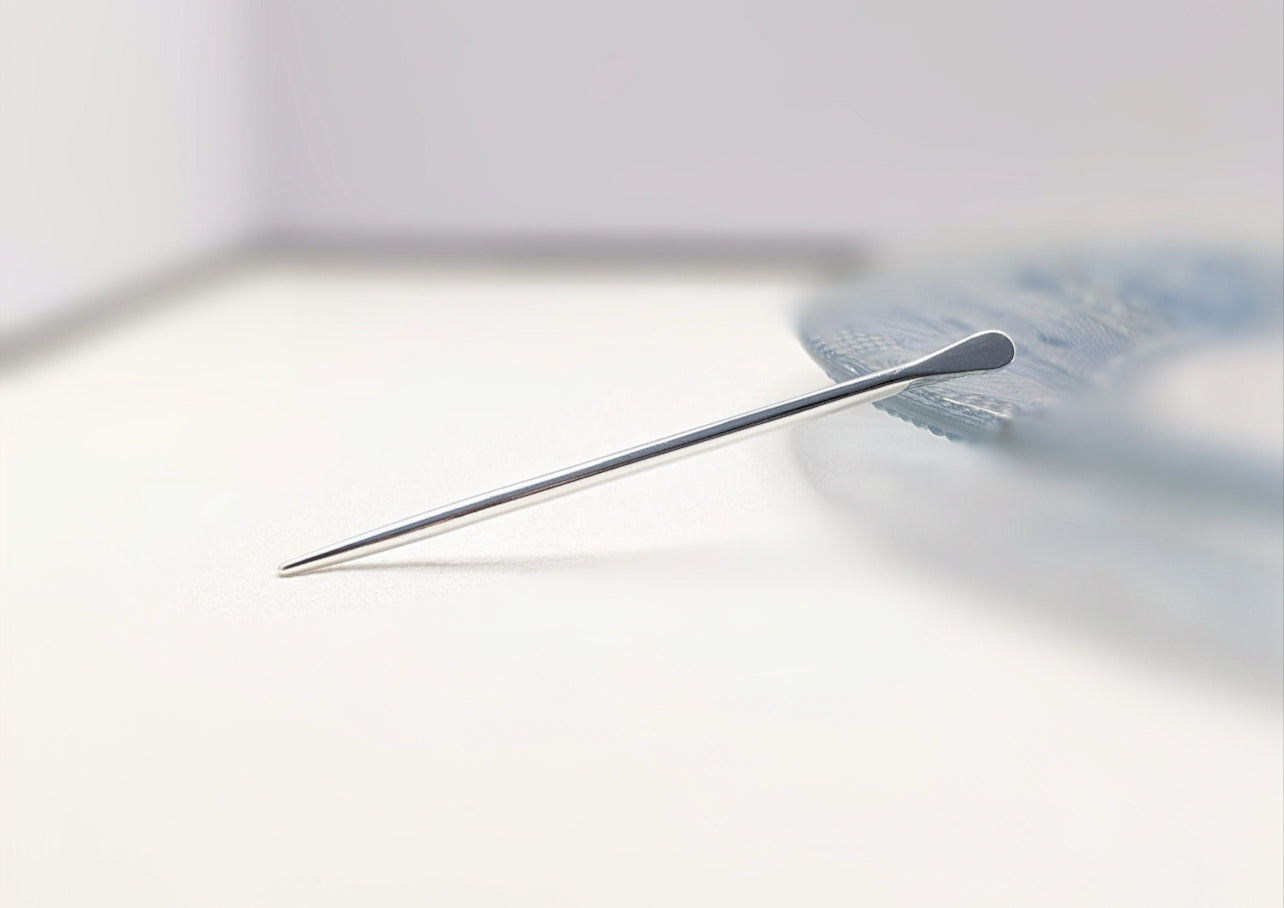 YUANWELLNESS: Handmade Pure Silver Basic Teishin, Tool, Stick, Needle for Acupuncture, Massage, Acupressure - YUAN WELLNESS 