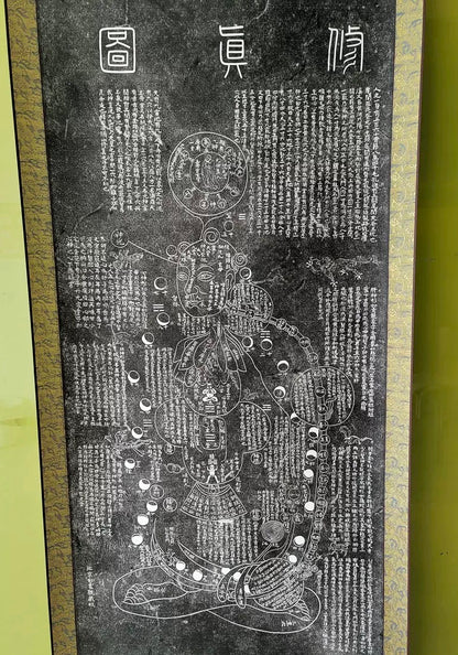 YUANWELLNESS: Xiuzhen Tu, Taoist “Cultivation of Truth Diagram", Traditional Chinese Medicine, Original Edition Rubbing by hand - YUAN WELLNESS 
