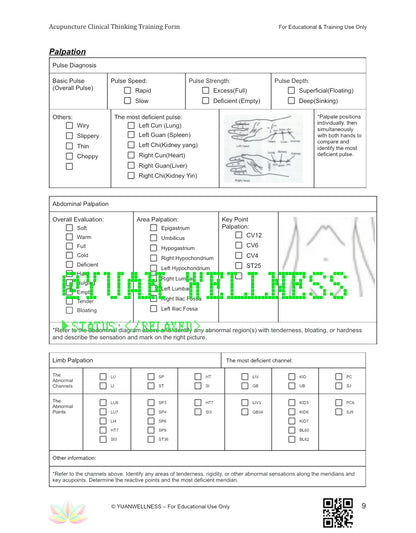 Acupuncture Clinical Thinking Training Form - Comprehensive PDF & Google Form for TCM Students and Practitioners