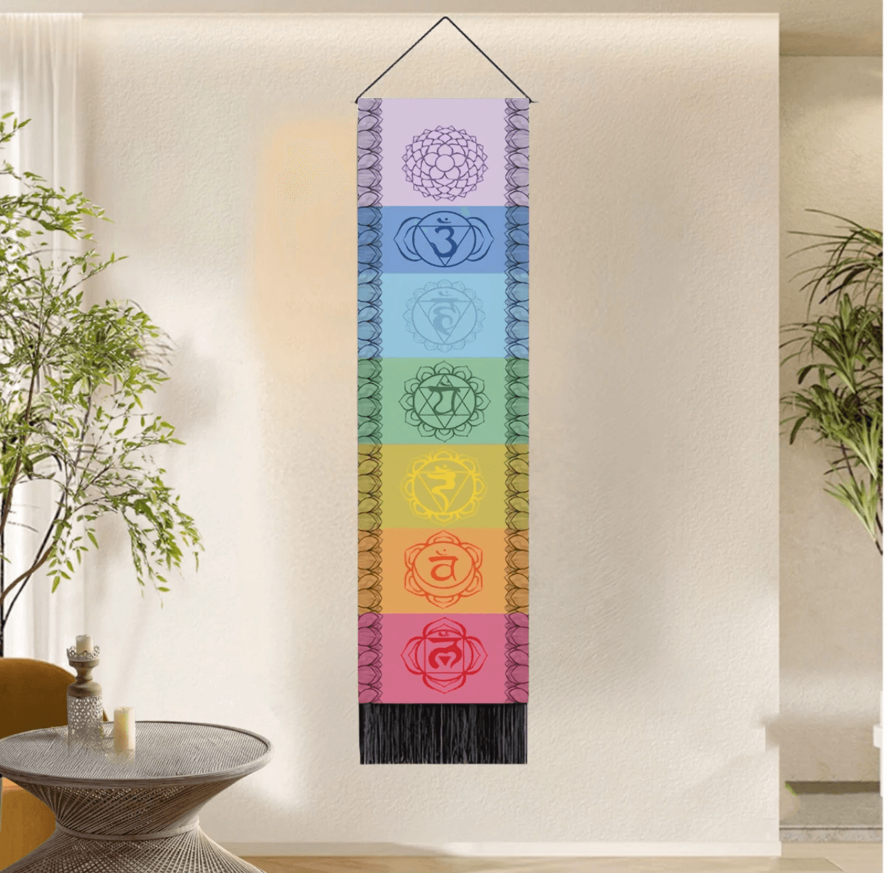 7 Chakras Wall Art, Chakras Wall Decor, Chakras Wall Hanging - YUAN WELLNESS 