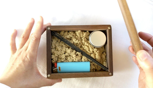 Personalized Natural Wood Box for Moxa, acupuncture, massage, aromatherapy - YUAN WELLNESS 