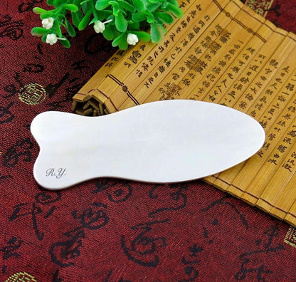 YUANWELLNESS: Custom Handmade Personalized Pure Silver Guasha Massage Tool, Acupuncture, Acupressure - YUAN WELLNESS 