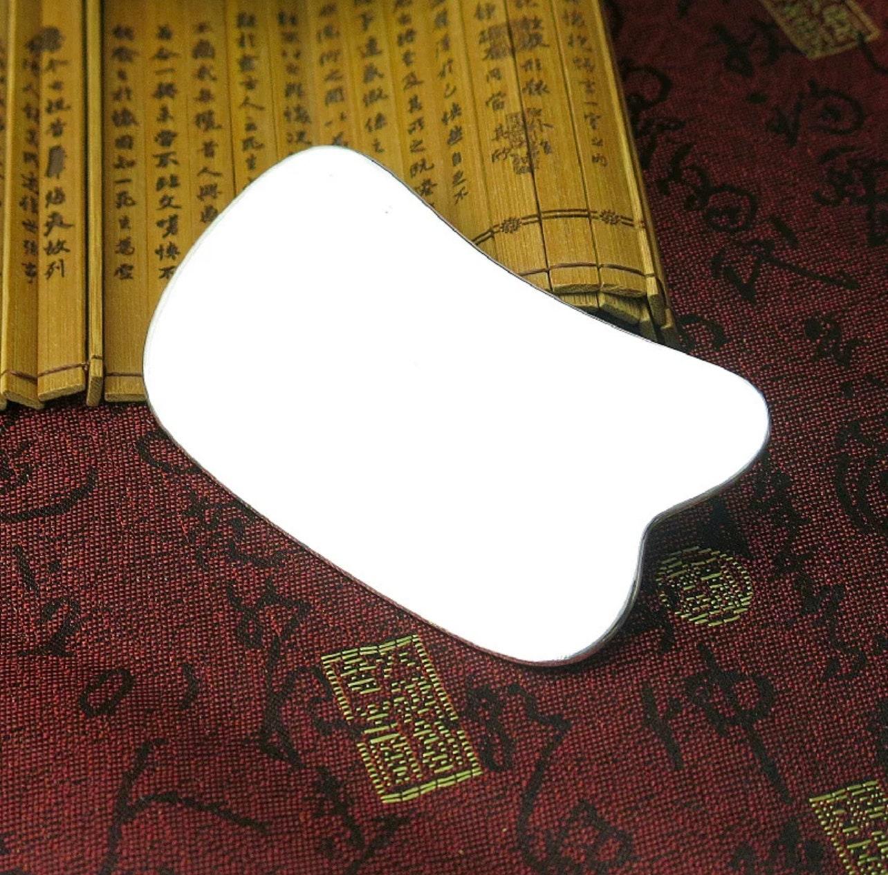 YUANWELLNESS: Custom Handmade Personalized Pure Silver Guasha Massage Tool, Acupuncture, Acupressure - YUAN WELLNESS 