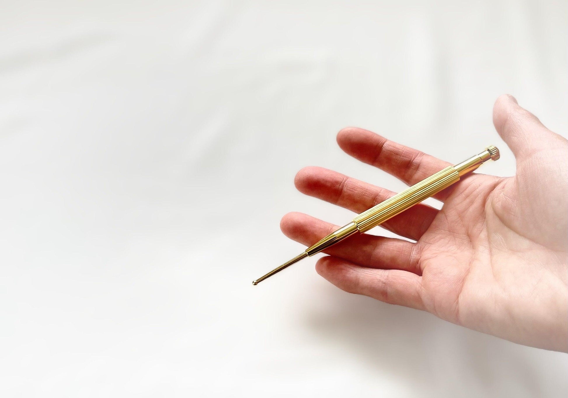 YUANWELLNESS: Brass Teishin, Tool, Stick, Needle Probe, for Acupuncture, Massage, Acupressure - YUAN WELLNESS 