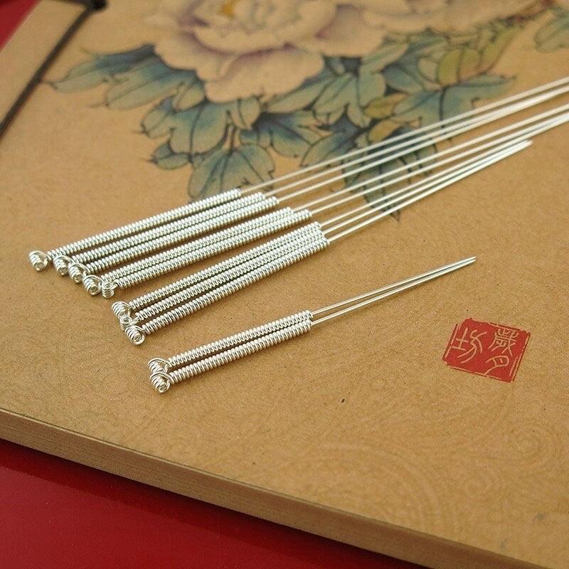 YUANWELLNESS: Custom Handmade Sterling Silver Contact Needle, Teishin, Tool, for Acupuncture, Massage, Acupressure - YUAN WELLNESS 