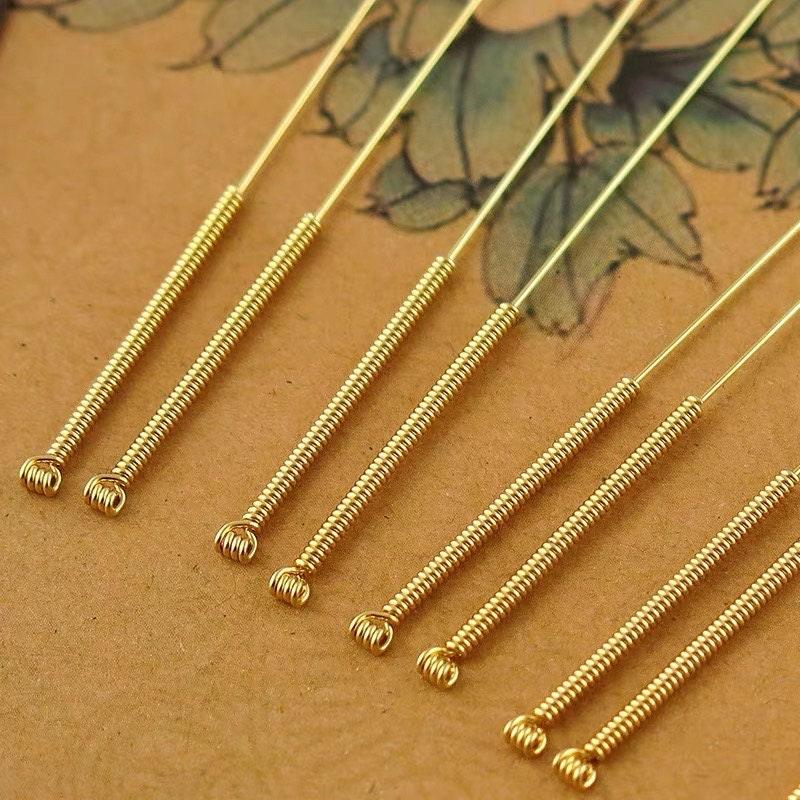 YUANWELLNESS: Custom Handmade 90% Gold Contact Needle, Teishin, Tool, for Acupuncture, Massage, Acupressure - YUAN WELLNESS 