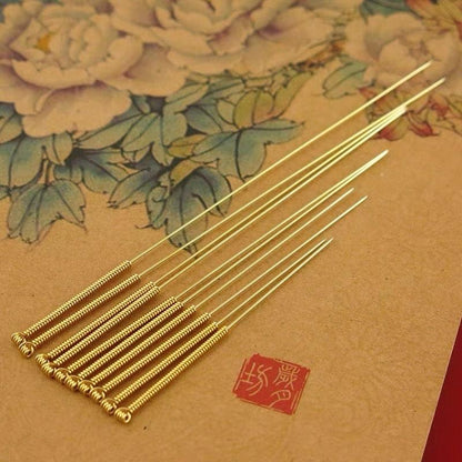 YUANWELLNESS: Custom Handmade 90% Gold Contact Needle, Teishin, Tool, for Acupuncture, Massage, Acupressure - YUAN WELLNESS 