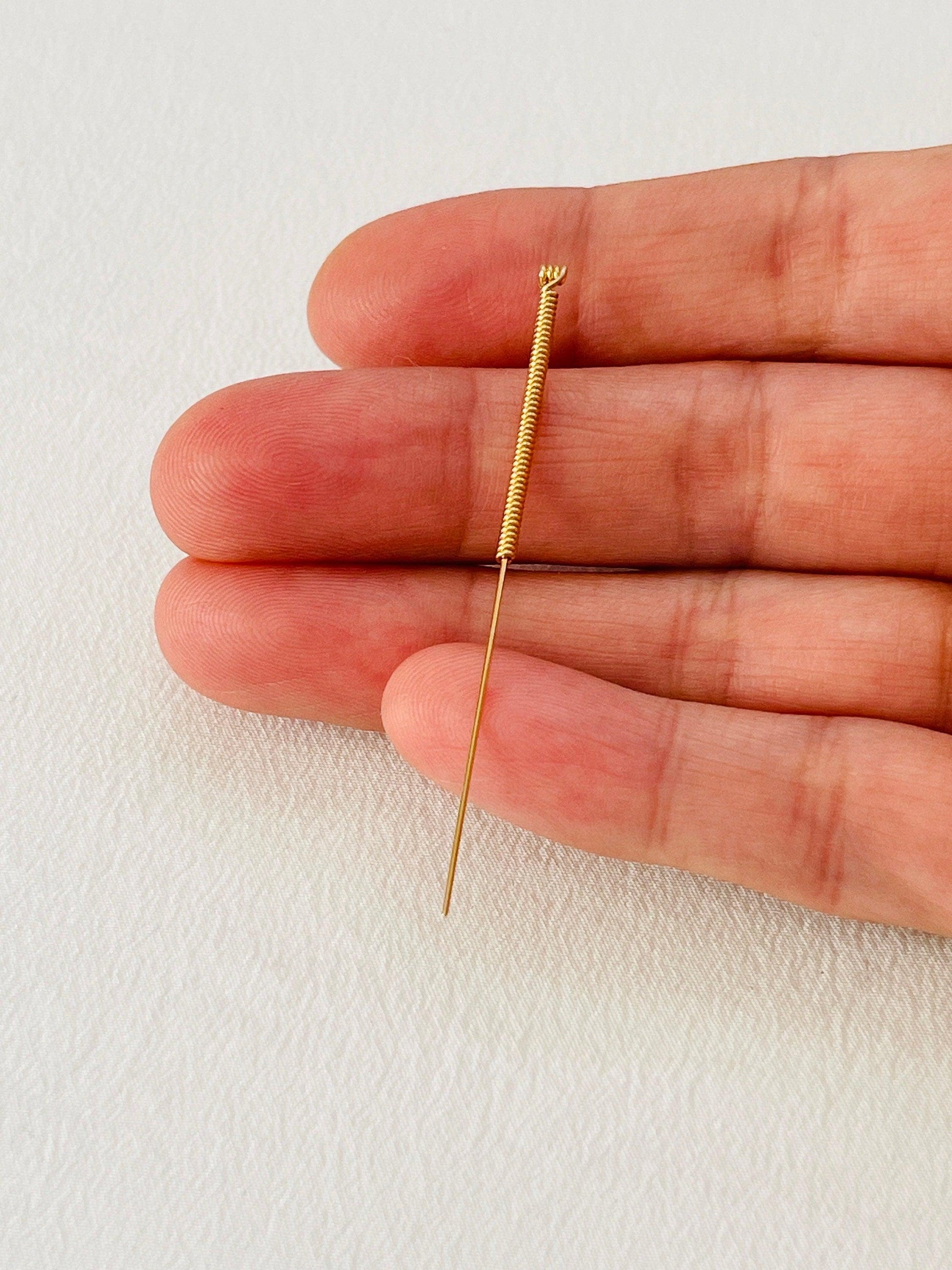 YUANWELLNESS: Custom Handmade 90% Gold Contact Needle, Teishin, Tool, for Acupuncture, Massage, Acupressure - YUAN WELLNESS 