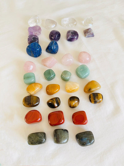 YUANWELLNESS: Seven Chakra Healing Stones Set, Meditation Stone - YUAN WELLNESS 