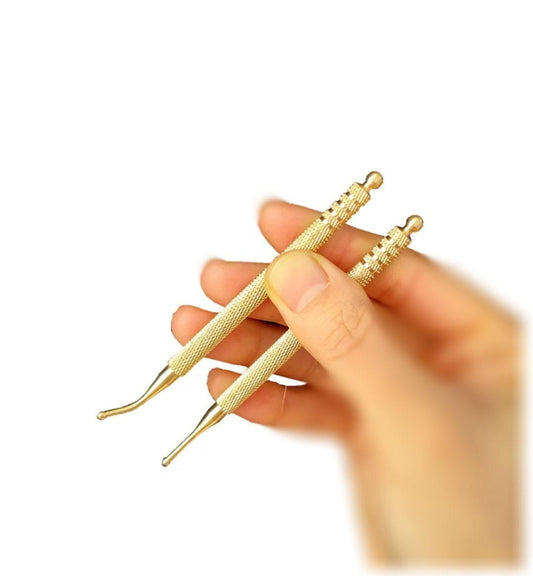 YUANWELLNESS: Auricular Acupuncture, Brass Teishin, Tool, Stick, Needle Probe, for Acupuncture, Massage, Acupressure, Auricular - YUAN WELLNESS 