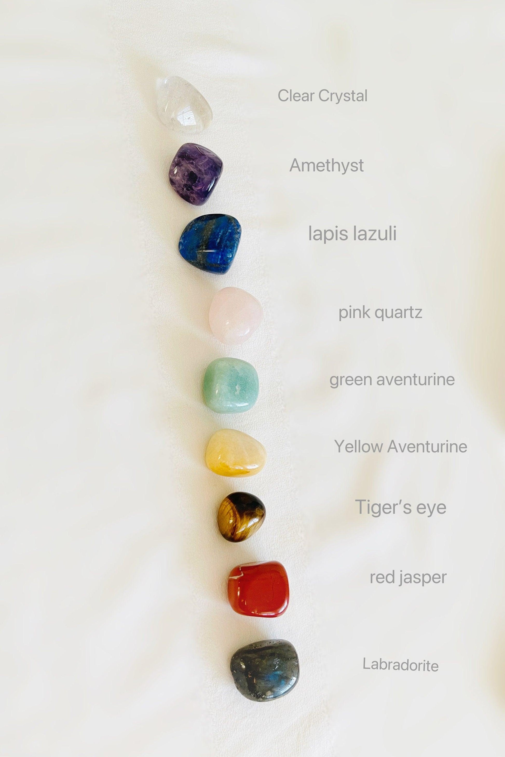 YUANWELLNESS: Seven Chakra Healing Stones Set, Meditation Stone - YUAN WELLNESS 