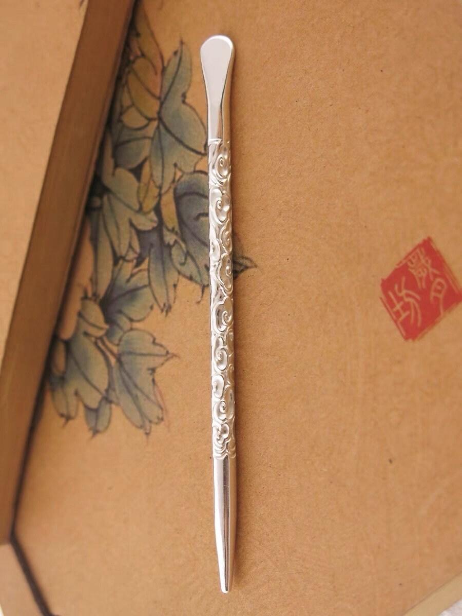 YUANWELLNESS: Handmade Pure Silver Teishin, Tool, Stick, Needle for Acupuncture, Massage, Acupressure - YUAN WELLNESS 