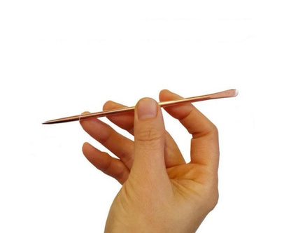 YUANWELLNESS: Handmade Copper Teishin, Ear Acupuncture Probe, Stick, Probe, auricular acupuncture tool - YUAN WELLNESS 