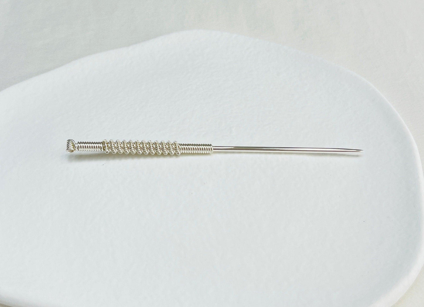 YUANWELLNESS: Handmade Pure Silver Contact Needle, Teishin, Tool, for Acupuncture, Massage, Acupressure - YUAN WELLNESS 