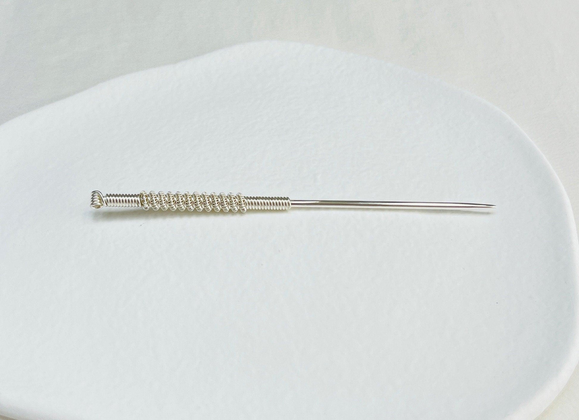 YUANWELLNESS: Handmade Pure Silver Contact Needle, Teishin, Tool, for Acupuncture, Massage, Acupressure - YUAN WELLNESS 