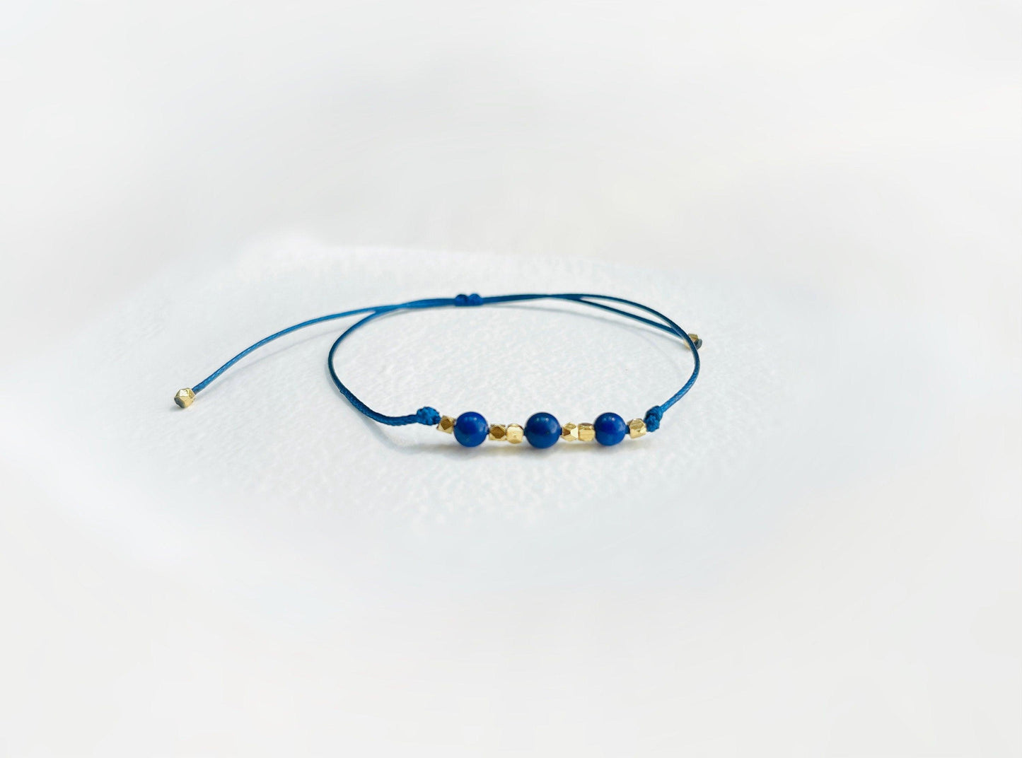 YUANWELLNESS: "HOPE", Handmade Stacked Bracelets, Adjustable Friendship Bracelets, “Starry Night”, Throat Chakra - YUAN WELLNESS 