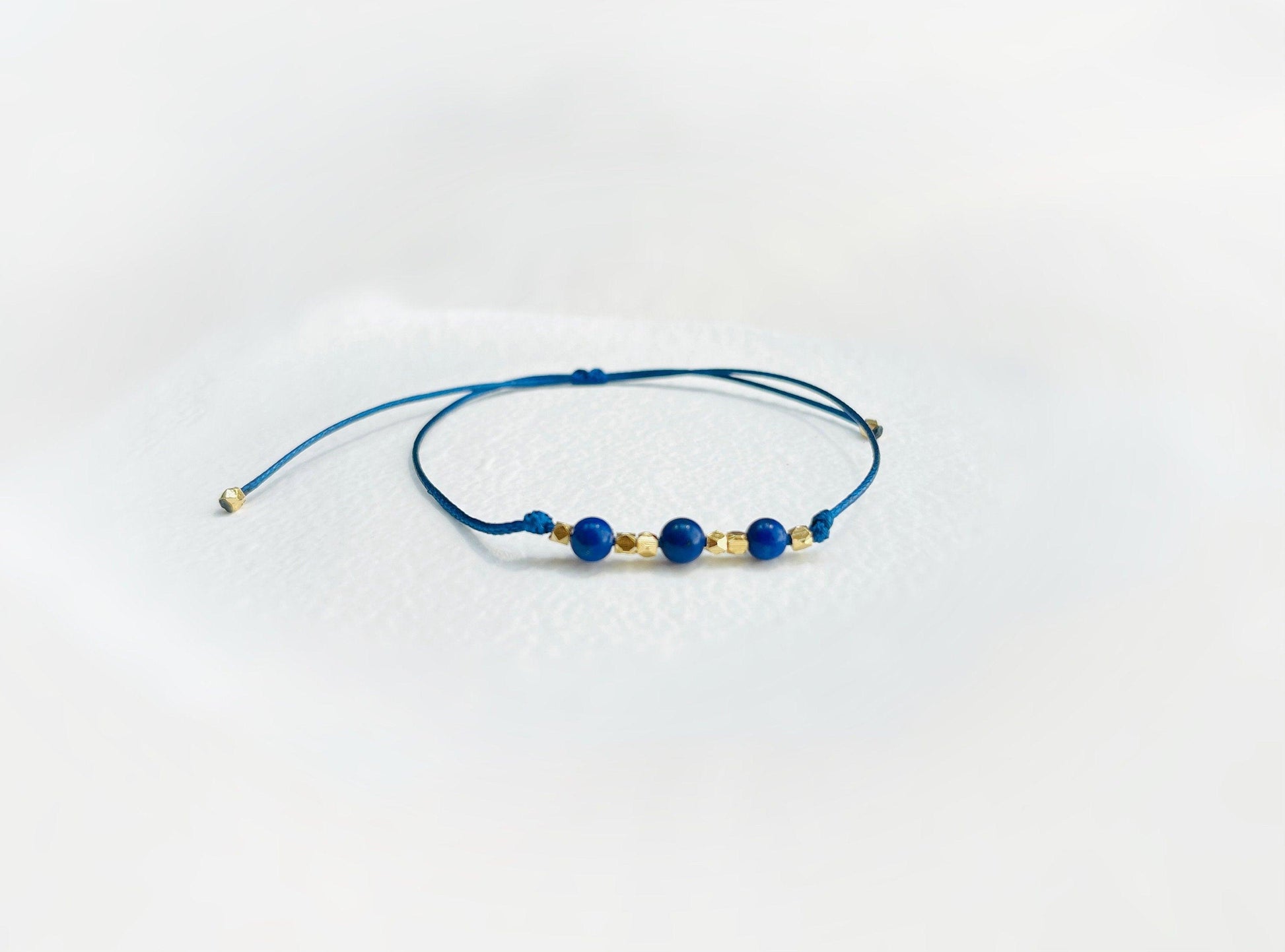 YUANWELLNESS: "HOPE", Handmade Stacked Bracelets, Adjustable Friendship Bracelets, “Starry Night”, Throat Chakra - YUAN WELLNESS 