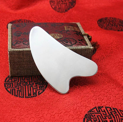 Custom Handmade Pure Silver Gua Sha Tool - YUAN WELLNESS 