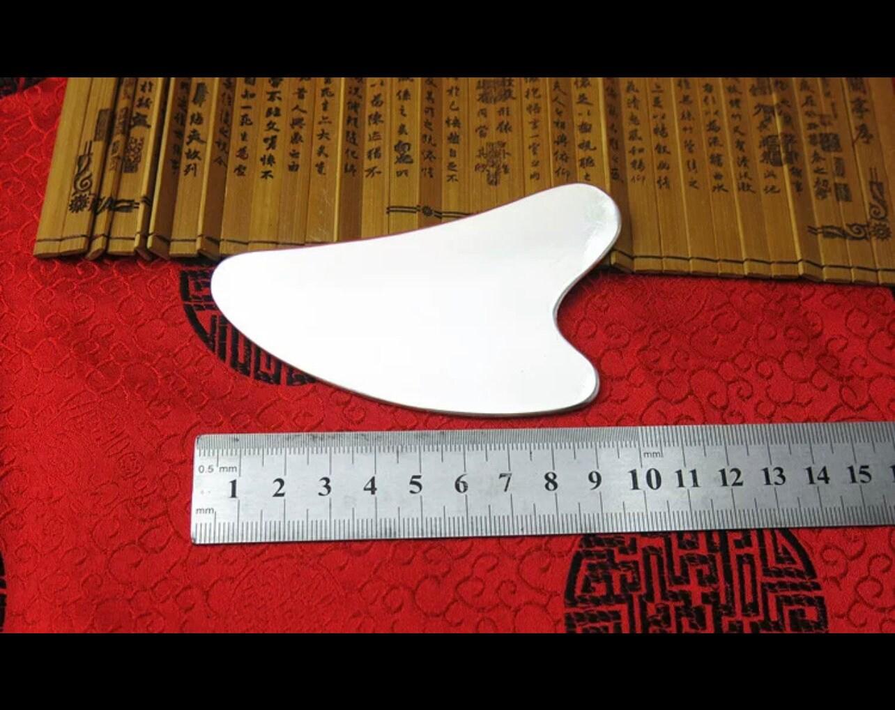 Custom Handmade Pure Silver Gua Sha Tool - YUAN WELLNESS 