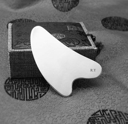 Custom Handmade Pure Silver Gua Sha Tool - YUAN WELLNESS 