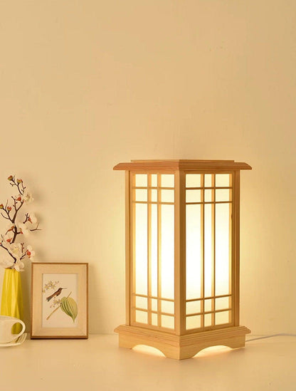 YUANWELLNESS: Wood Japanese Zen Style Lamp, Great Tool for Meditation, Acupuncture treatment room, Practitioner, Healer - YUAN WELLNESS 