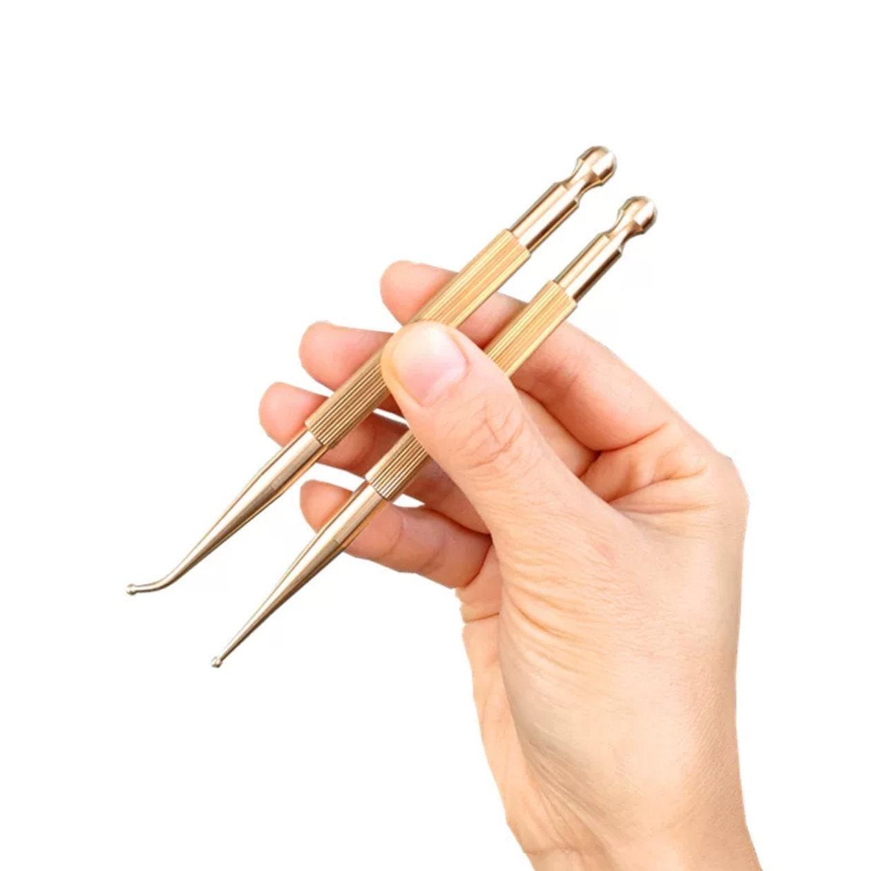 Auricular Acupuncture, Brass Teishin, Tool, Stick, Needle Probe, for Acupuncture, Massage, Acupressure, Auricular - YUAN WELLNESS 